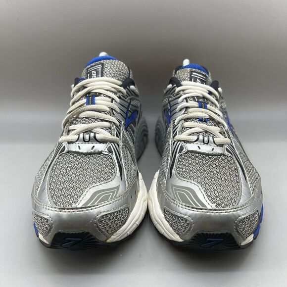 Brooks Beast 12 Running Sneakers Men Size 9.5 D Sliver Blue Mesh Comfort Shoes - Picture 2 of 8
